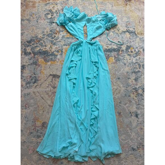 PatBo Cyan Flutter Sleeve Maxi Dress - Picture 7 of 12